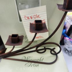 2 Wrought Iron Candle Holders