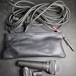 Shure SM58 Professional XLR Dynamic Vocal Microphone bundle with cable and case