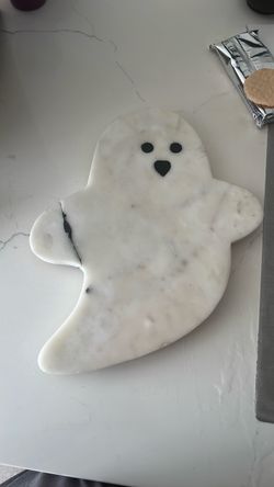 Ghost-Shaped Marble Serving Board