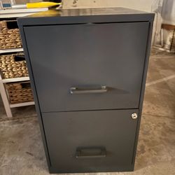 2 Drawer Metal Filing Cabinet With Key