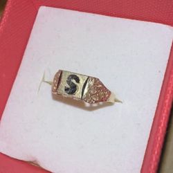 S nugget ring size 6
