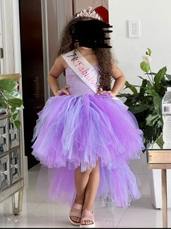 Girls Tutu Dress Size 7 (with Crown & Sash Available)