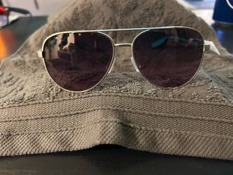 Costa Aviator Sunglasses Silver Frame Purple Lenses