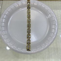 18 K Y GOLD SOLID NATURAL PRINCESS CUT NATURAL DIAMONDS  15 CT’s Invisible Set G/ H Si Diamond S