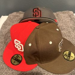 Size 8 Padres Hats