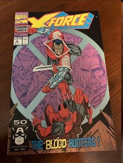 1991 X Force # 2 Comic Book ( Second Appearance Of Deadpool