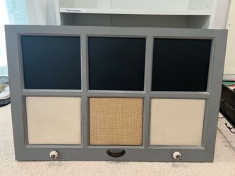 Rustic art chalk board/memo organizer