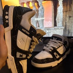 Black And White Lv Trainers (read description)