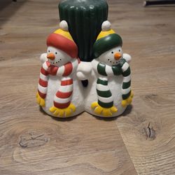 Snowman Candle Holder 
