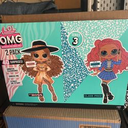 LOL Surprise OMG Fashion Doll 2-Pack Da Boss And Class Prez With 20 Surprises Each