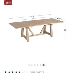 World Market Farmhouse Dining table with 6 Chairs