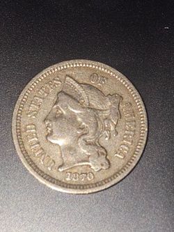1870 three cents