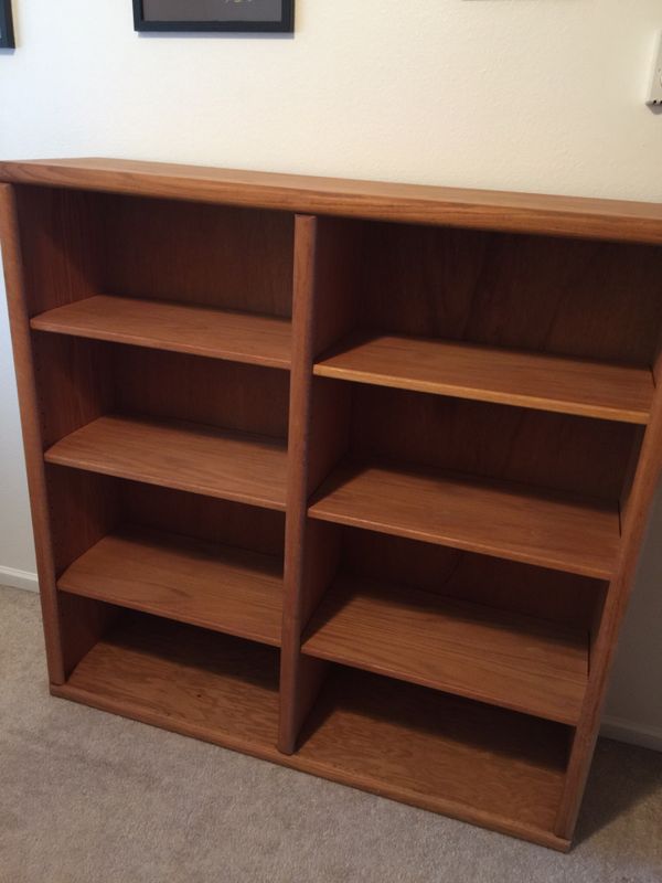 Solid oak bookcase 4ft wide by 4ft high 35 for Sale in Edmonds, WA