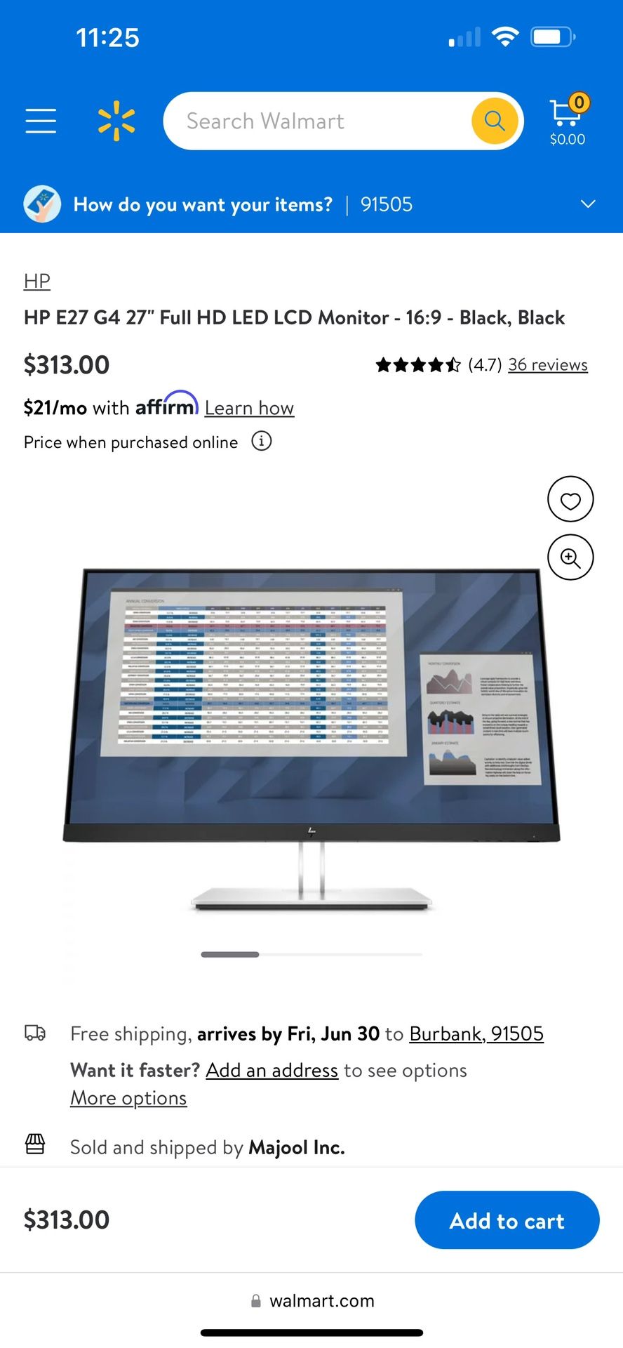 HP Monitor 27 Inch E27G4