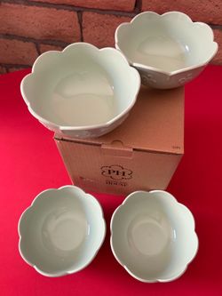 Princess House Set De 4 Platos Menta / Mint 4 Plates