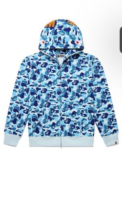 BAPE Color Camo Shark Full Zip Hoodie Blue