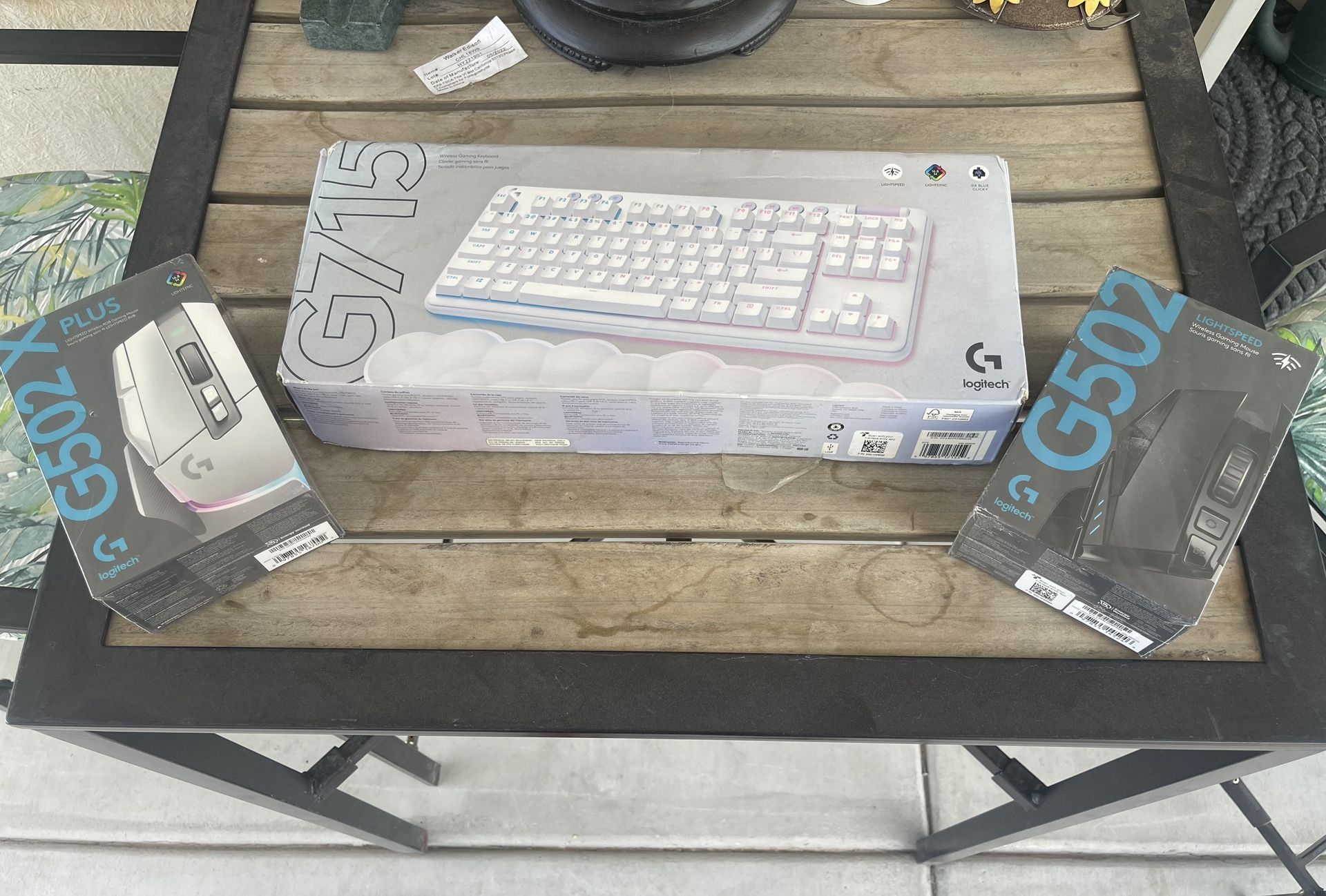logitech g715 keyboard g502 $149 mouse $119 g502x mouse $110  bluetooth wireless all brand new !!!