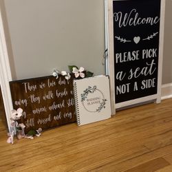 Wedding Signs + Unused Planner