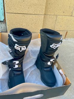 Fox Racing Comp Youth boots in black size 3