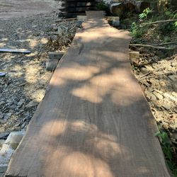 4” Thick Black Walnut Live Edge Slabs