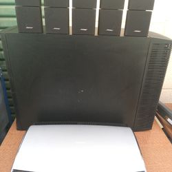BOSE Model PS38 Powered Speaker System/BOSE Media Center AV38 And 5 Bose Speakers.