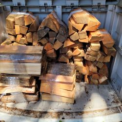 Seasoned fir firewood bundles