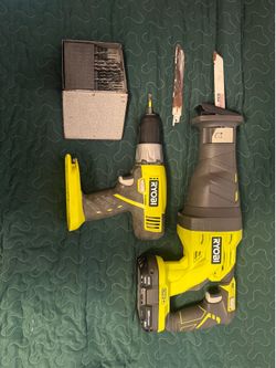 (NO CHARGER) ryobi drill and saw