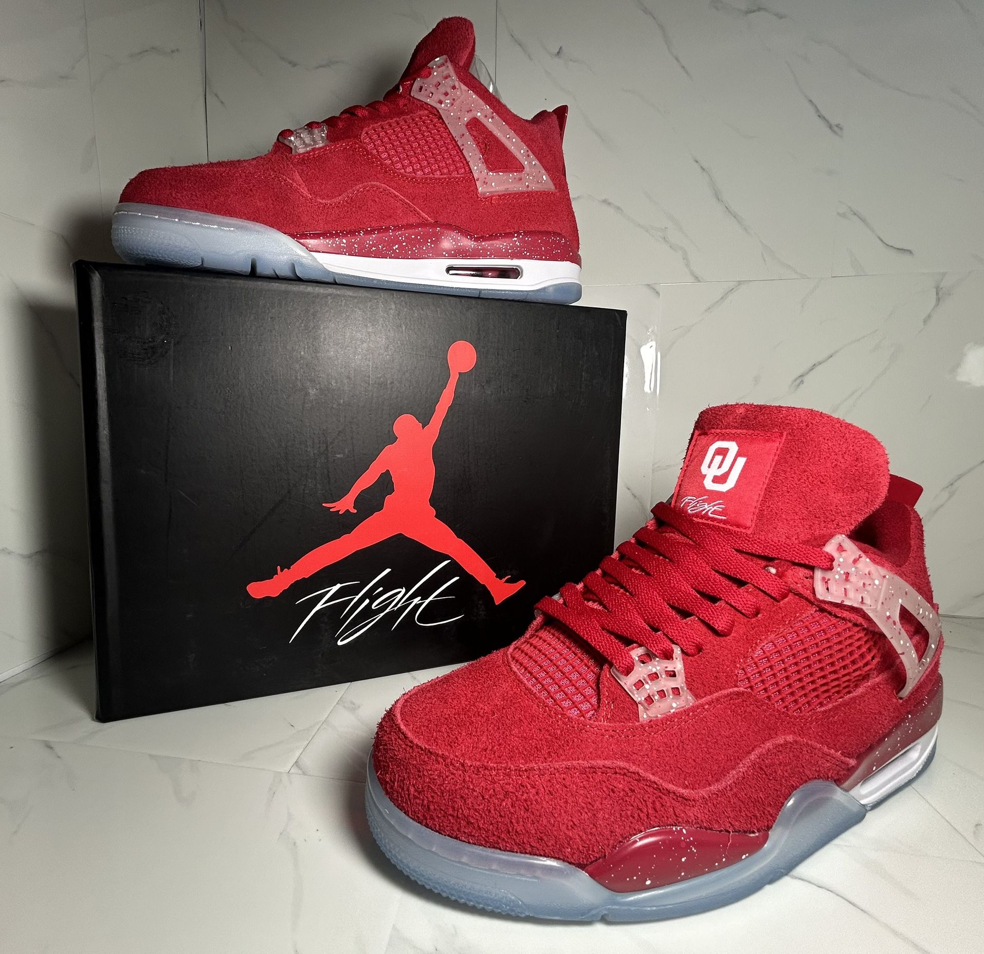 AIR JORDAN 4 RETRO Oklahoma Football TEAM CRIMSON/WHITE