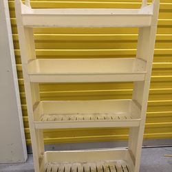 Slim Storage Cart Between Washer Dryer Cabinet Rolling Shelf Slide Out Tower Narrow Space Organizer Rack with Wheels