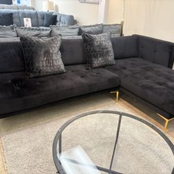 BLACK Couch Sectional $499