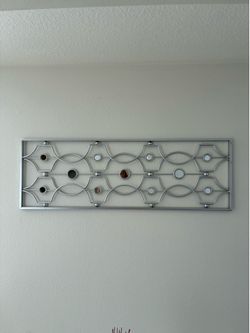 Wall Decor Two piece Silver Mirror Metal