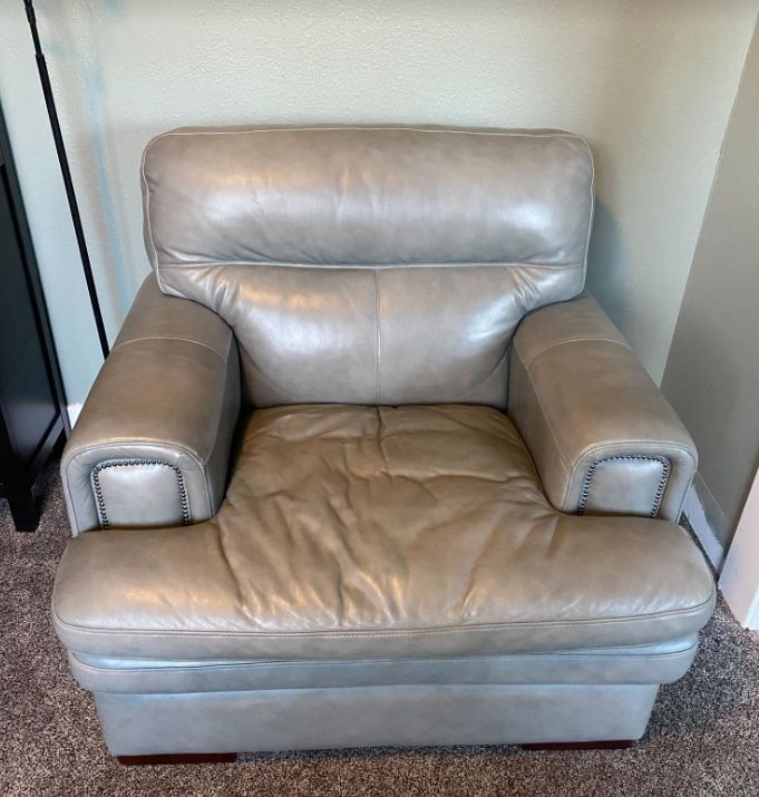 Lazy Boy Gray Leather Chair