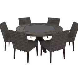 Home Decorators Collection Richmond Aluminum Round Outdoor Game Table