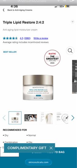 SkinCeuticals triple lipid restore