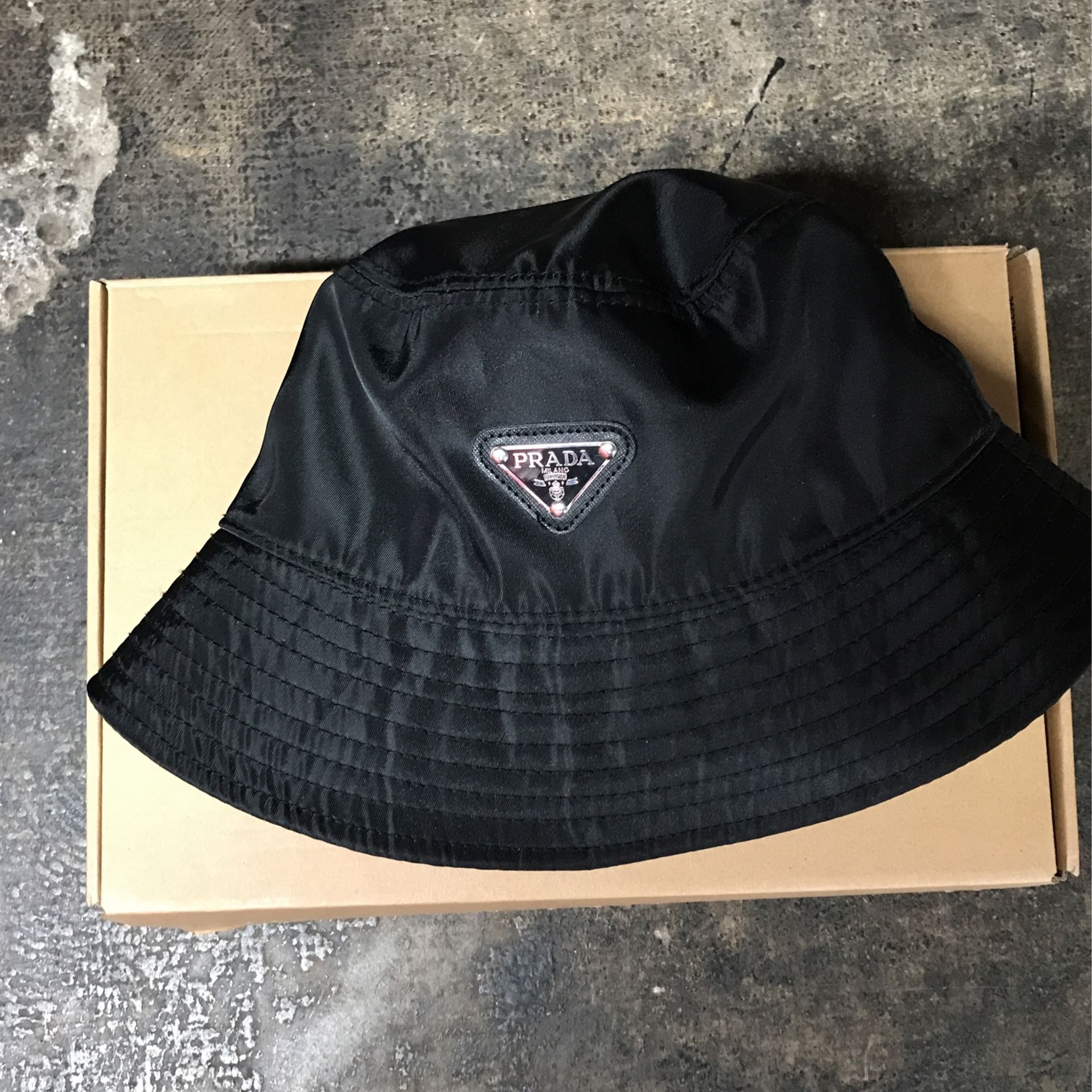 Prada Nylon Hat Black Prada Bucket Hat Prada Bucket Hat (Black) Nylon