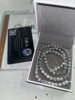 Moissanite Tennis Chain 18in 5mm