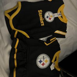 3-6 month baby steelers outfit 