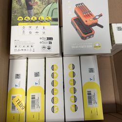 NEW 40000mAh Solar Power Bank – Hand Crank Emergency Charger, Built-in Cables, Camping / Power Outage Battery