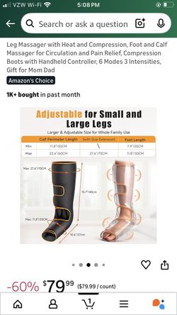 Leg compression massager