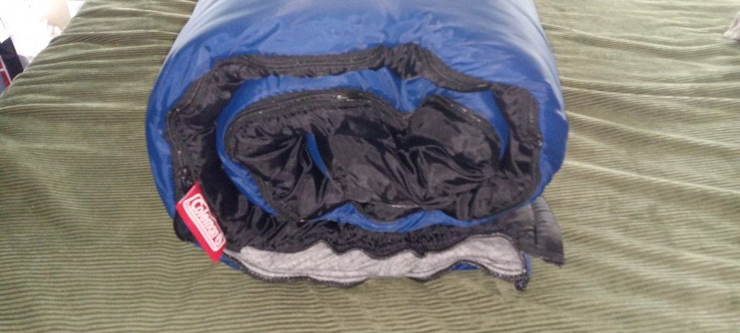 Used Once Coleman Zipup Cumfy Warm Must Have Sleeping Bag