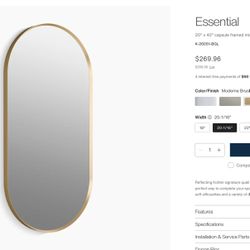 Gold Oval Mirror 