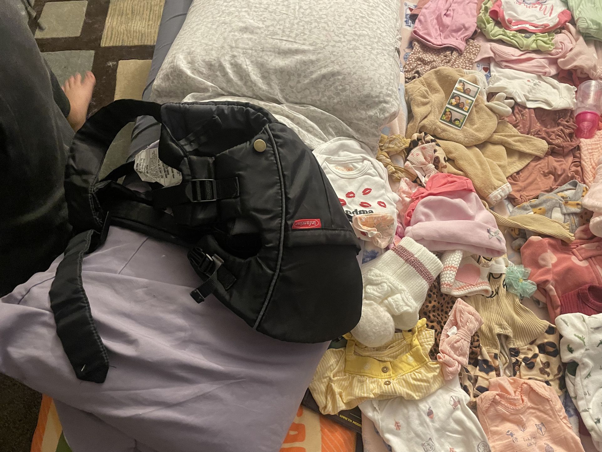 Newborn Baby Clothes And Size One Diapers And Size 2 Diapers
