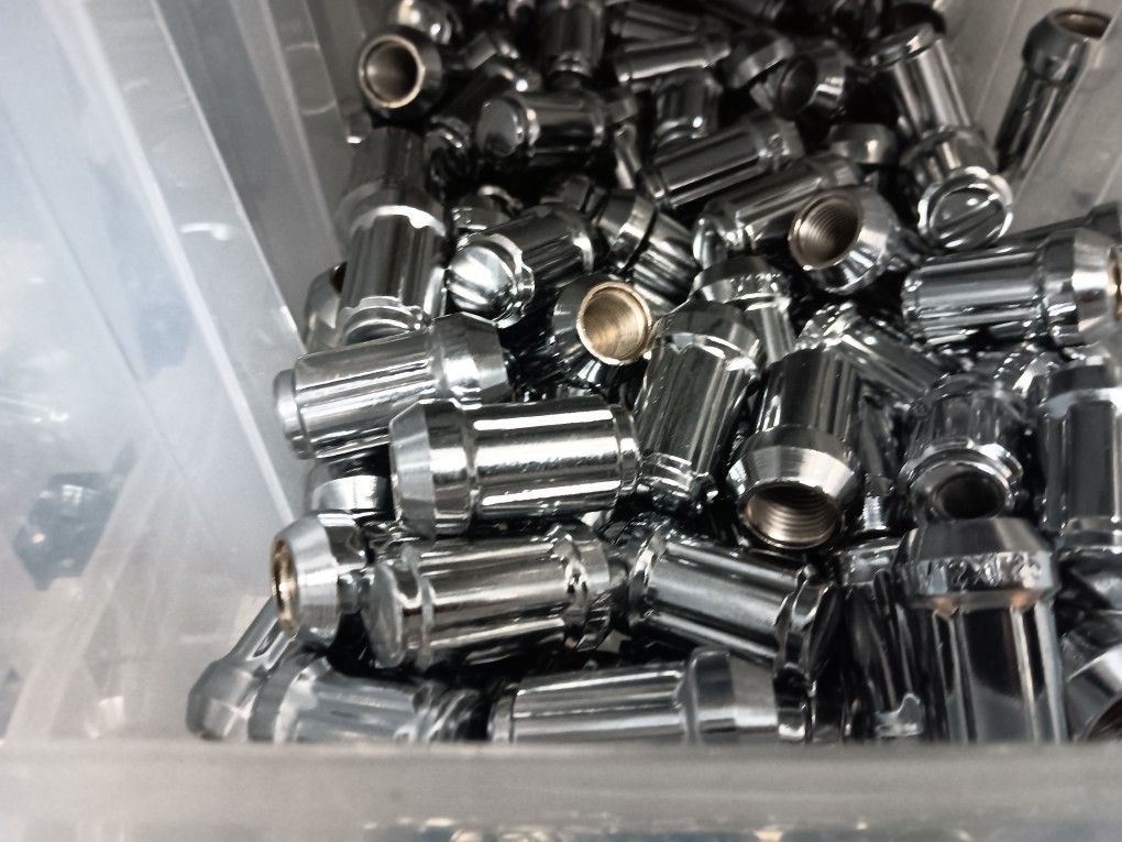 I have all kinds of wheel locks lug nuts Chrome black regular nuts lock nets spaces and plenty more