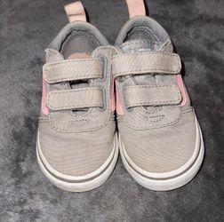 Vans Toddler Size 6 Grey & Pink