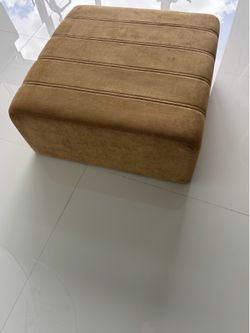 Chenille Ottoman