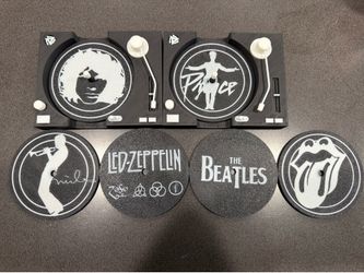 3D Printed Coaster Set, Music Cup Coasters