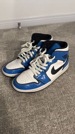 Air Jordan 1 Mid Blue/White/Black – Used