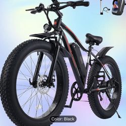 500 Watt Fat Tire Electric  Bike 