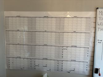 Dry Erase Wall Annual Calendar
