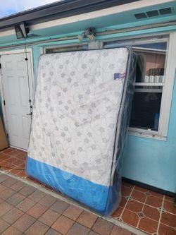 NEW QUEEN PILLOW TOP MATTRESS AND BOX SPRING -- Also Available In All Sizes.